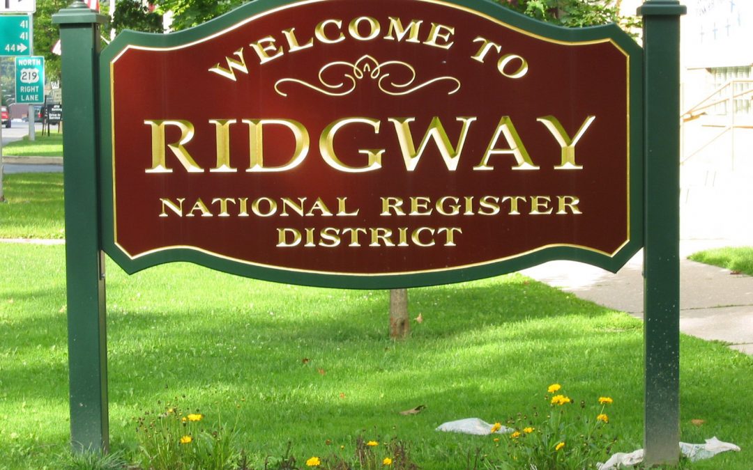 Chronological History of Ridgway, Elk County, Pennsylvania