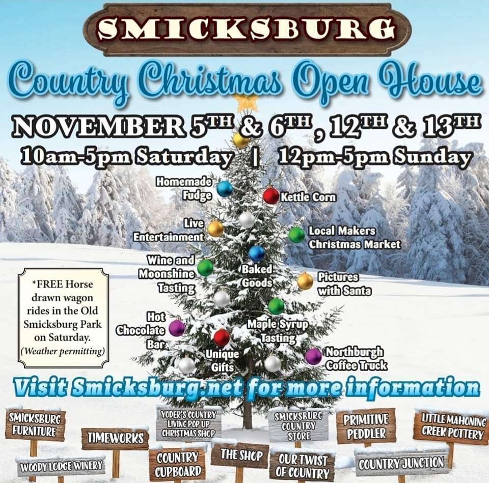 Smicksburg Country Christmas Open House Visit PA Great Outdoors